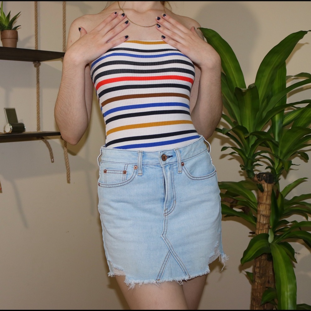 Light Blue Denim Skirt